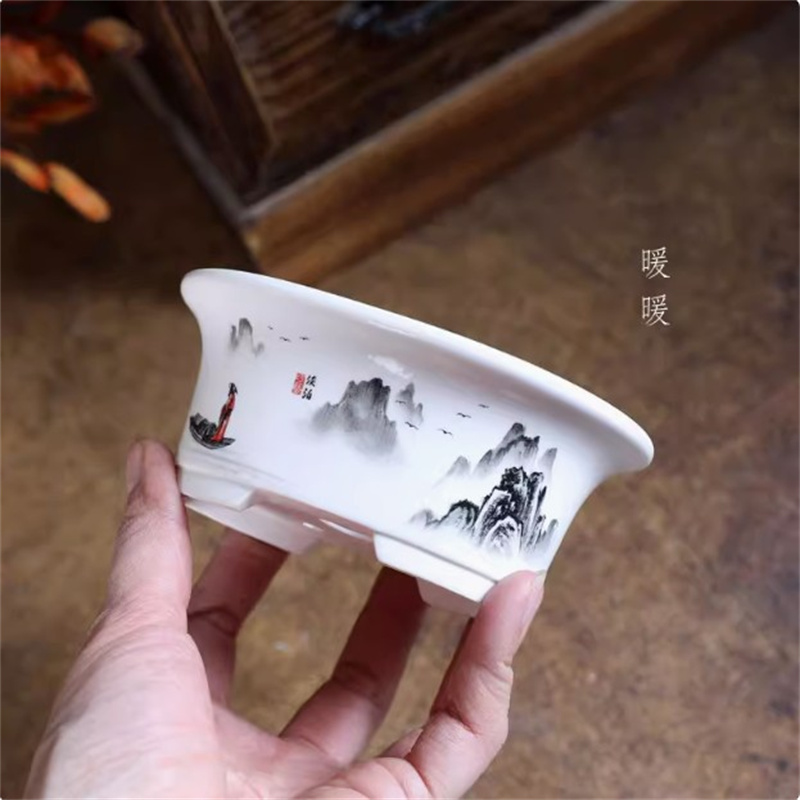 Vaso per bonsai ovale bianco i - Bonsai Garden For Desk recensione e prezzo