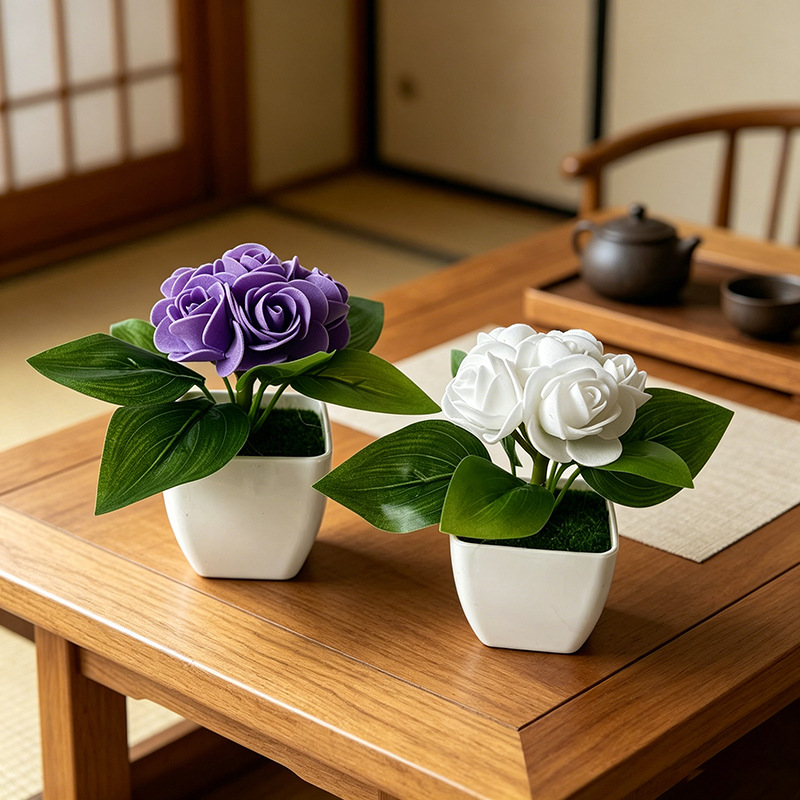4 pezzi di rose artificiali, s - Bonsai Garden Shop recensione e prezzo